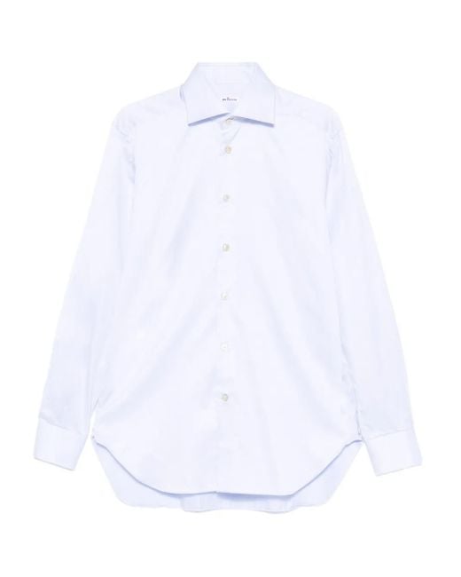 メンズ Kiton コットン シャツ White