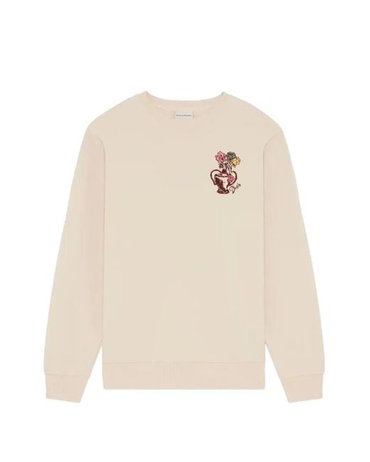 Drole de Monsieur White Vase Havana Embroidered Sweater for men
