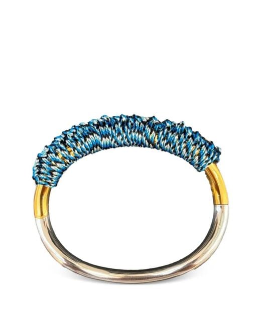 Charlotte Chesnais Blue Fabric Wave Bracelet
