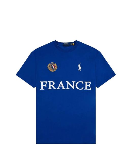 Polo Ralph Lauren Blue Logo-Embroidered T-Shirt for men