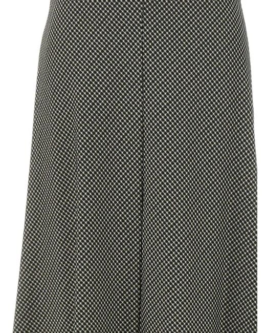 Elena Miro Geruite Flared Midi-Rok in het Gray