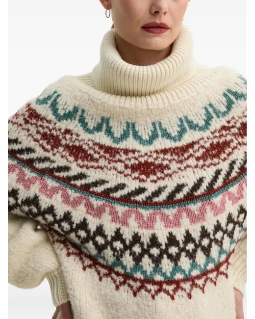 Jersey Iceberg con cuello alto Ba&sh de color Natural