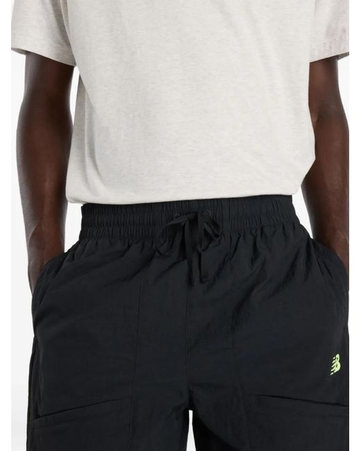 New Balance Black Castlefield Woven Track Pants for men