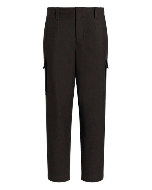 Dolce & Gabbana Black Adjustable-Hem Cargo Pants for men