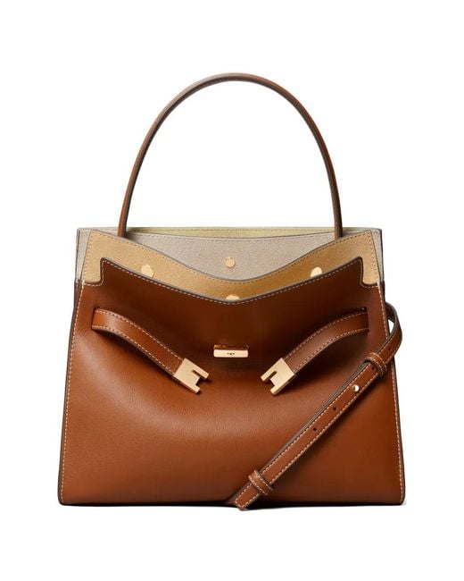 Tory Burch Brown Small Lee Radziwill Double Bag