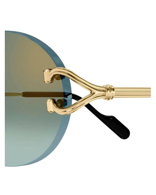 Cartier Green Round-Frame Sunglasses
