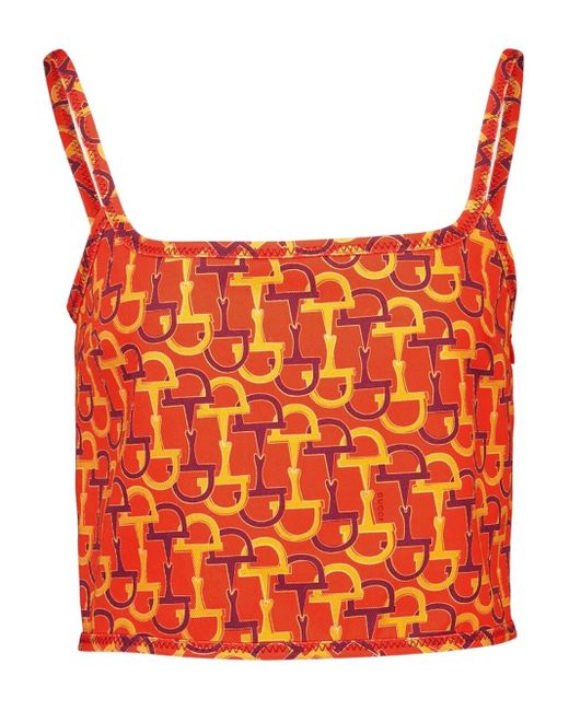 Gucci Top Met Horsebit-Print in het Orange
