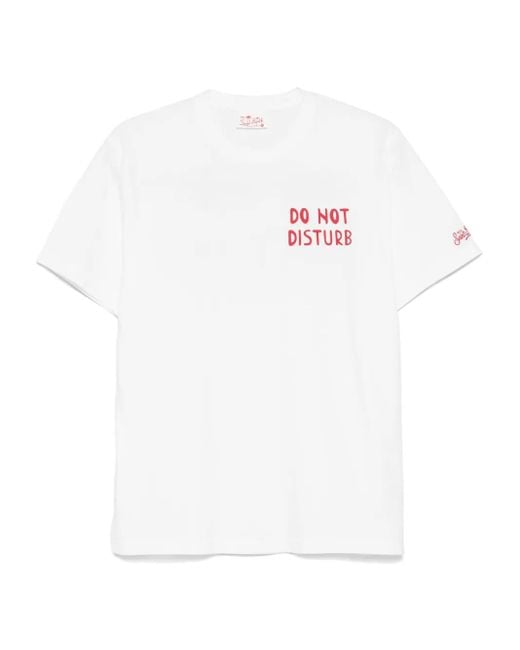 メンズ Mc2 Saint Barth Do Not Disturb Tシャツ White