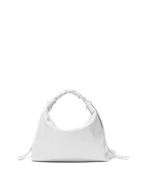 Proenza Schouler White Large Drawstring Leather Shoulder Bag