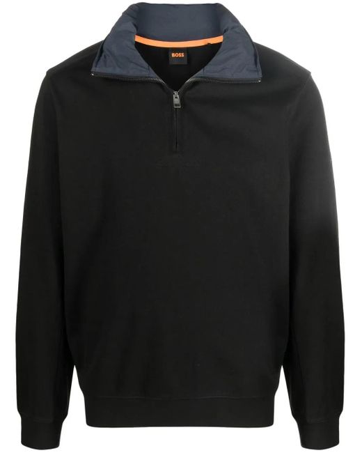 Boss Black High-Neck Hooded Sweatshirt for men