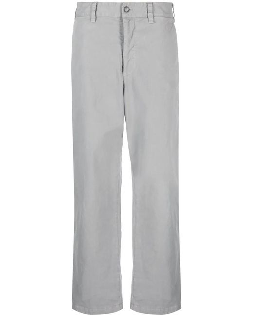 Nili Lotan Gray Elliot Boy Straight-Leg Trousers