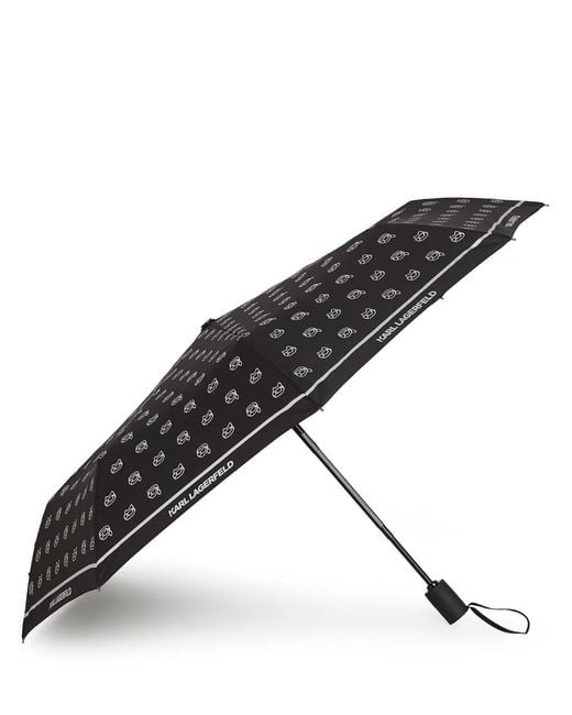 Karl Lagerfeld Black Ikon Umbrella