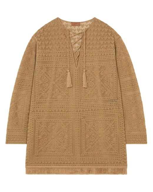 Alanui Natural Kiss By The Book Mini Dress