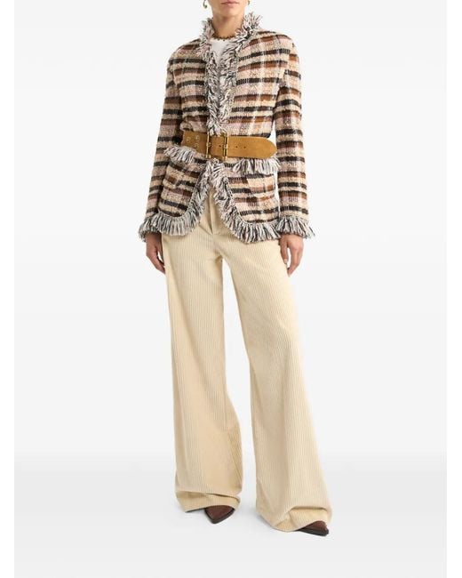 Etro Natural Grid-Motif Jacket
