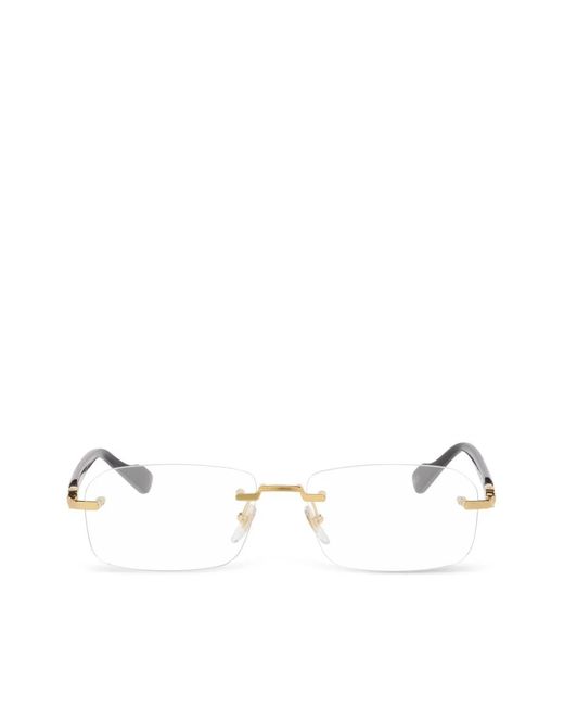 Gucci Natural Rimless Square-Frame Glasses for men