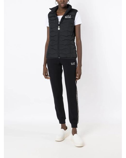 EA7 Black Logo Down Vest