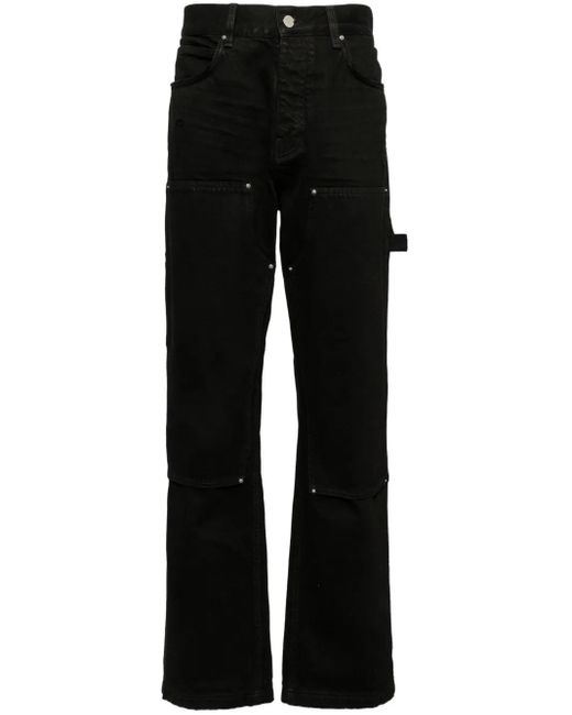 Amiri Black Double Knee Jeans for men