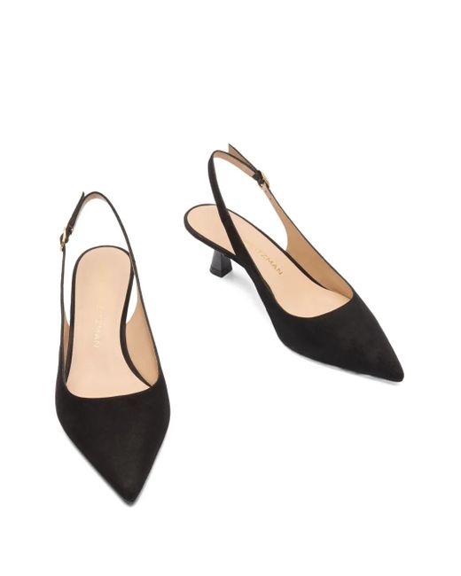 Stuart Weitzman Black 50Mm Stuart Sculpt Pointed-Toe Pumps