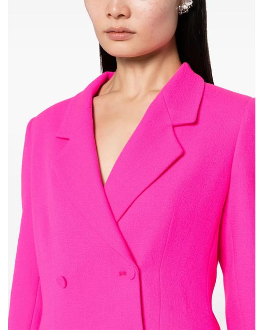 Styland Pink Double-Breasted Wool Blazer