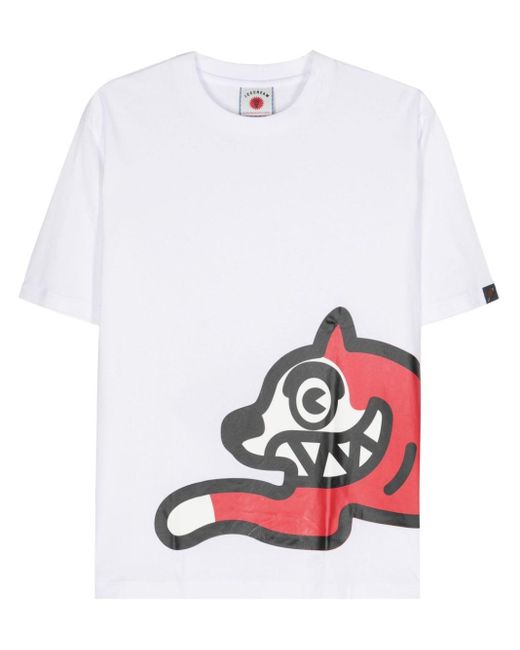 ICECREAM T-Shirt mit Running Dog-Print in White für Herren