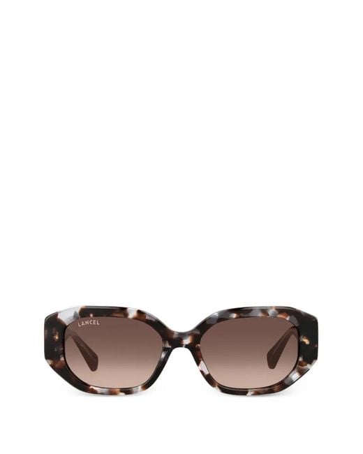 Lancel Gray Lunettes De Soleil Cassie À Monture Géométrique