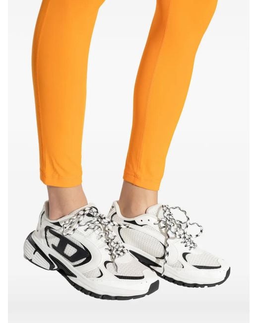 DIESEL White S-Pro-V-Dense Logo Print Sneakers
