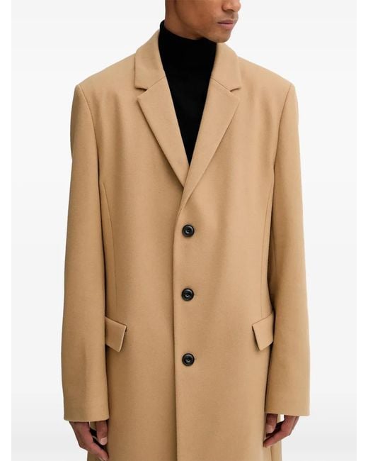 Abrigo con botones HUGO de hombre de color Natural