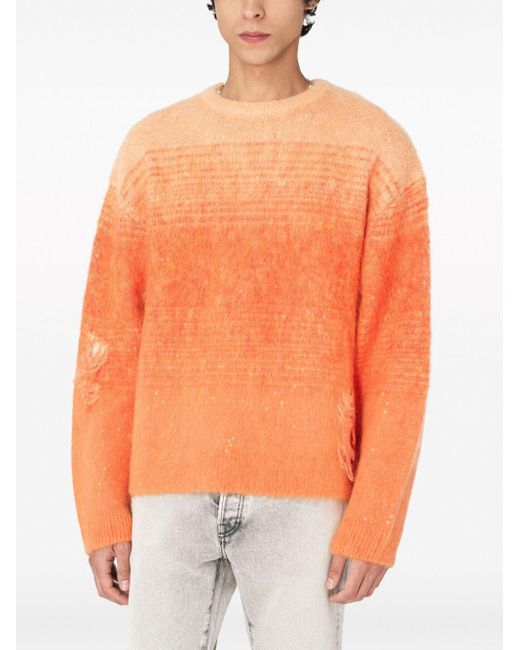 Maglione girocollo di John Elliott in Orange da Uomo
