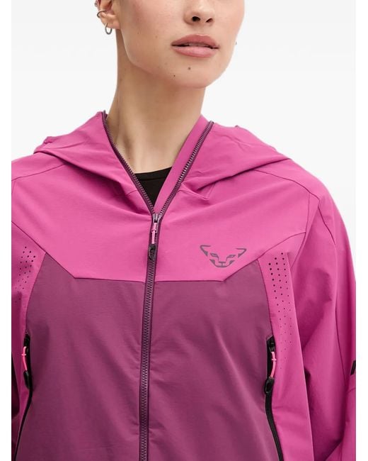 Dynafit Pink Transalper Dynastretch Logo-Print Panelled Jacket