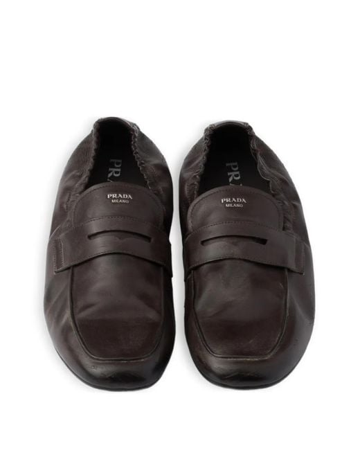 Mocassini Shuffle di Prada in Black da Uomo