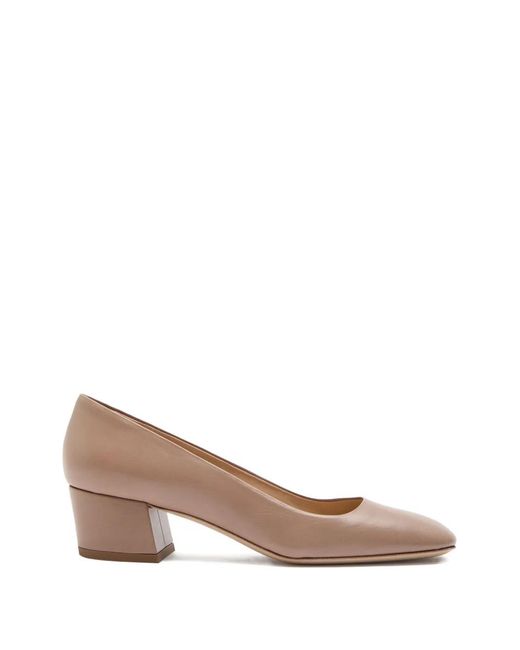Gabriela Hearst Brown Agathe Block-Heel Pumps