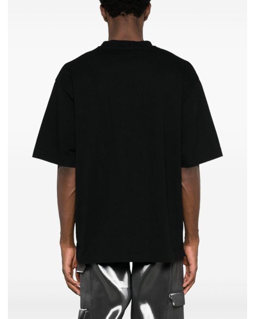 Off-White c/o Virgil Abloh Black Bookish Logo-print Cotton T-shirt for men