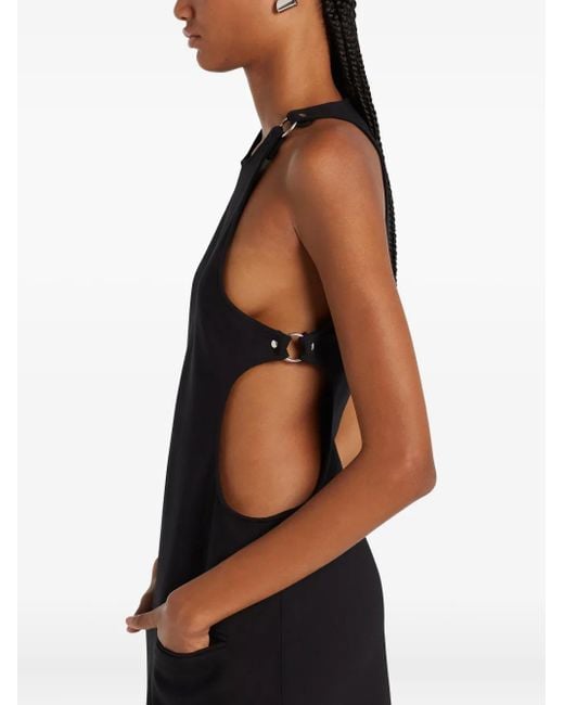Courreges Black Cut-Out Sleeveless Dress
