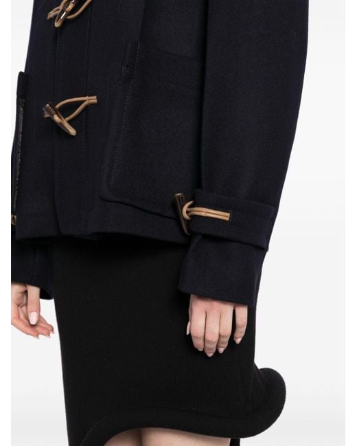 Victoria Beckham Black Oversized Duffle Jacket