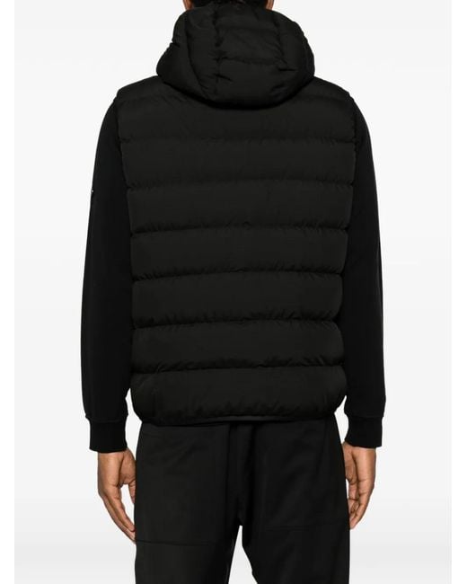Moncler Black Padded Hooded Gilet for men