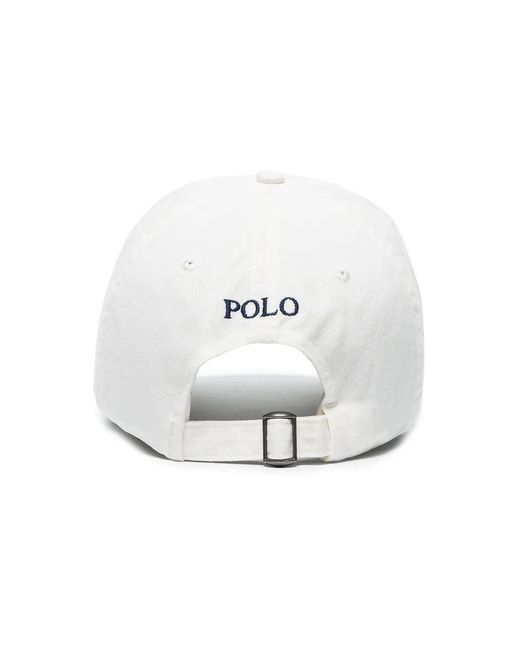 Polo Ralph Lauren White Classic Sport Cap for men