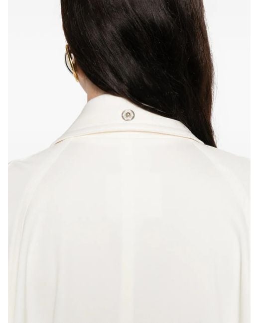 Erika Cavallini Semi Couture White Sharon Trench Coat