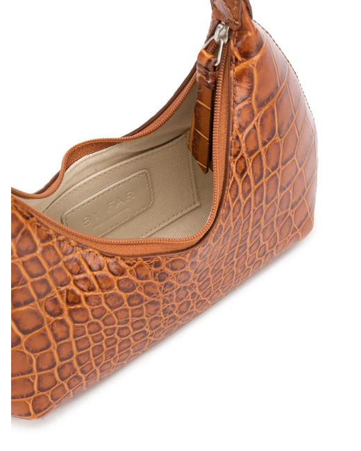 By Far Multicolor Baby Amber Croco Embossed Shoulder Bag