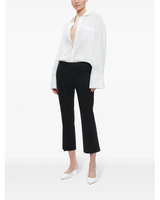 Alice + Olivia Black Janis Cropped Trousers