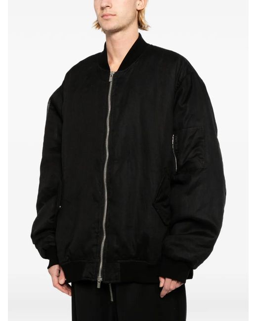 A Diciannoveventitre Black Veste Bomber À Patch Logo for men