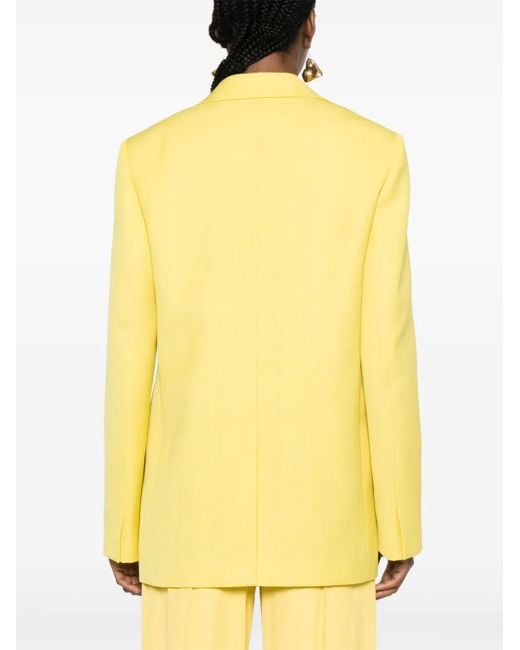 Jil Sander Yellow Single-Breasted Blazer