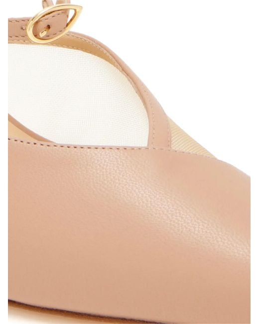 JENNIFER CHAMANDI Natural 65Mm Mattia Heeled Pumps