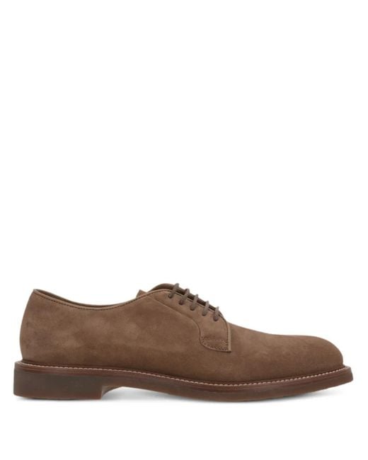 メンズ Brunello Cucinelli スエード ダービーシューズ Brown