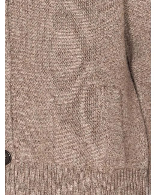 Lisa Yang Natural Buttoned Cashmere Cardigan
