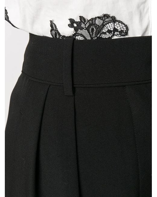 Valentino Garavani Black Wide-Leg Trousers