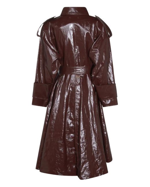Chloé Brown Belted Buttoned Coat