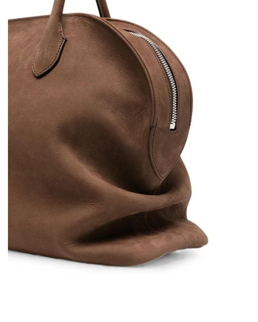 The Row Brown Agnes 15 Nubuck Shoulder Bag