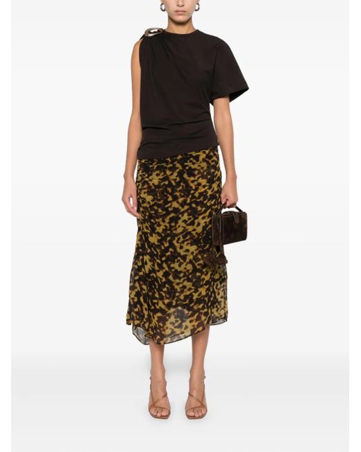 Christopher Esber Black Draped Ring-Detail Top