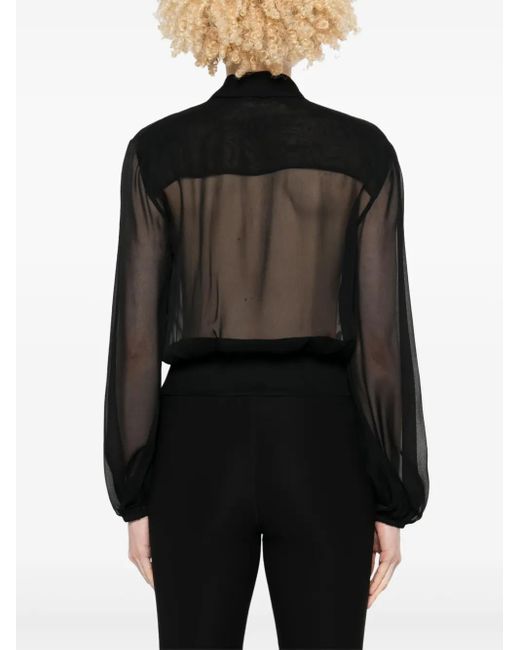 Philosophy Di Lorenzo Serafini Black Bluse Mit Falten