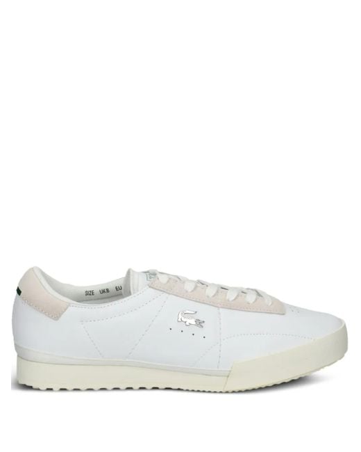 Lacoste White Aura Leather Sneakers for men